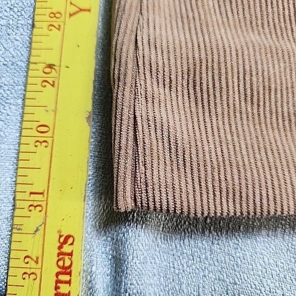 Flying Tomato Bell Flare Bottom Corduroy Pants Women Size L High Rise Beige Boho - Picture 7 of 9